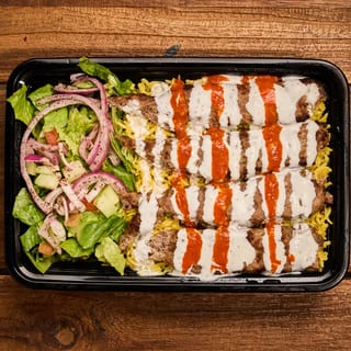 Lamb Kebab Over Rice